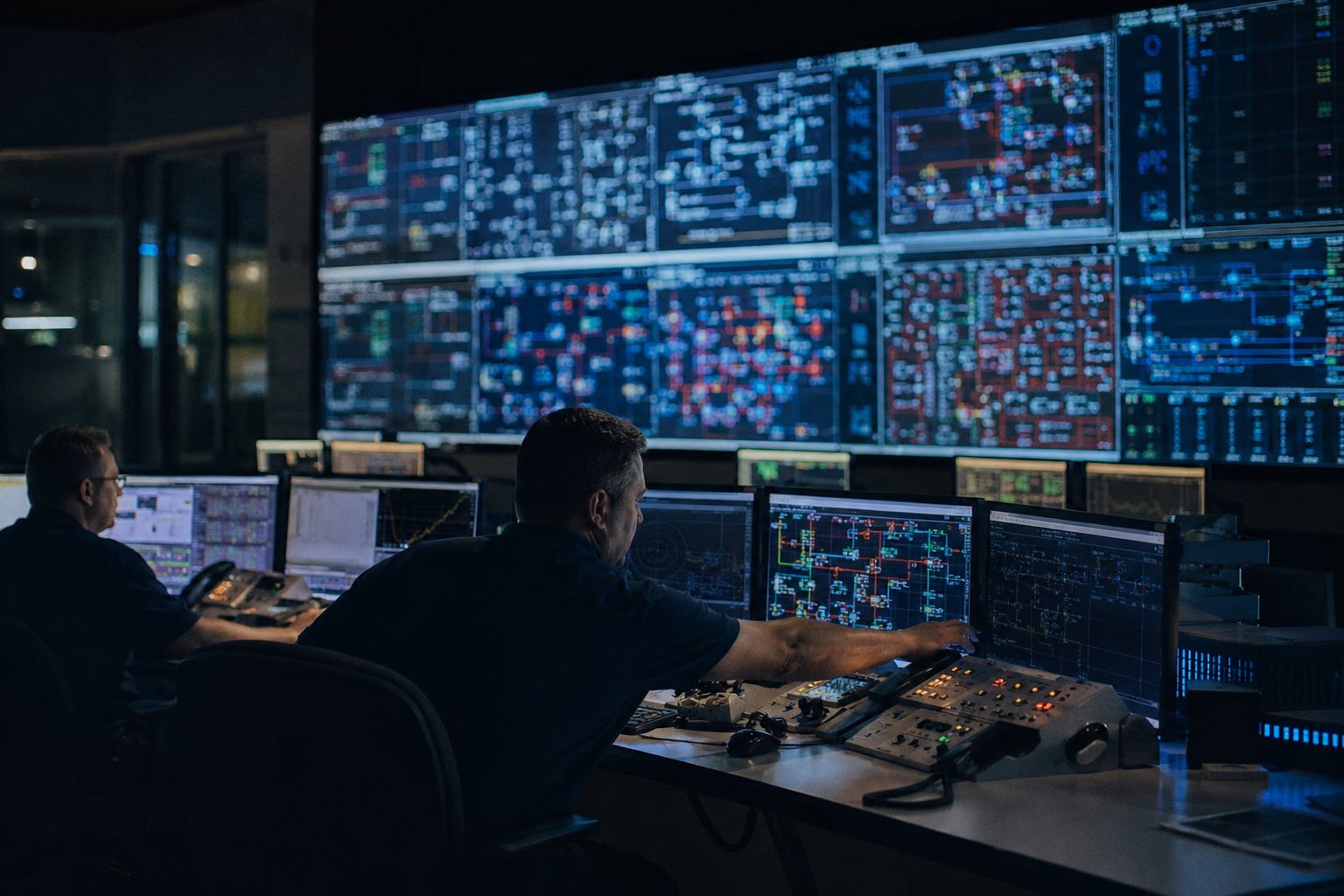 A mission-critical operations control room